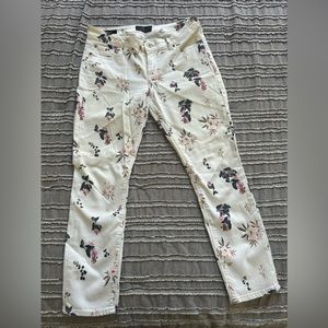 Lucky Jean Lolita Capri cropped floral denim jeans size 8 / 29 new